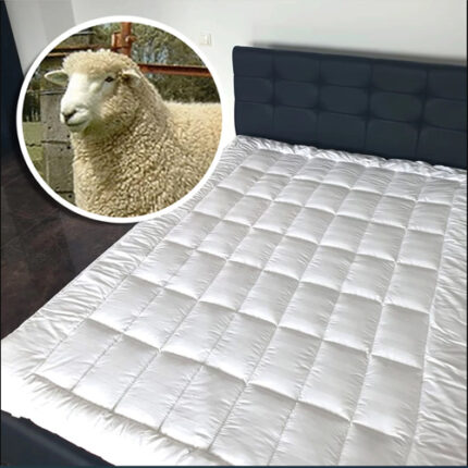 Protectie de pat 100% natural, umplutura de lana